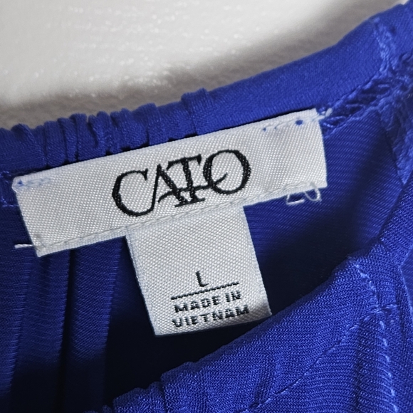 CATO Women Lovely Cobalt Blue and Black Sundress Size Large - Picture 5 of 13